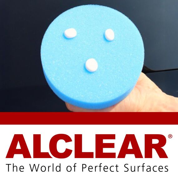 ALCLEAR 5713050M Handpolierschwamm – Polierschwamm Auto für Lackpflege & Versiegelung – weiches Pad zum Auftragen von Politur & Wachs – lackschonend, waschbar & wiederverwendbar – Made in Germany