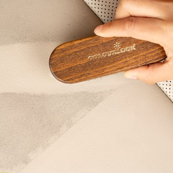 COLOURLOCK Textil- und Lederbürste klein in braun für die schonende Reinigung von Glattleder, Rauleder, Kunstleder und Textilien