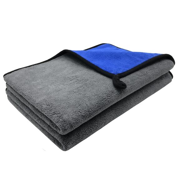 VAIYNWOM 2er Set Mikrofasertücher Autopflege, 60x40cm Microfasertücher 800GSM Super Weich Trockentücher Mikrofaser Handtuch zum Autoreinigung, Trocknen und Polieren, Blau