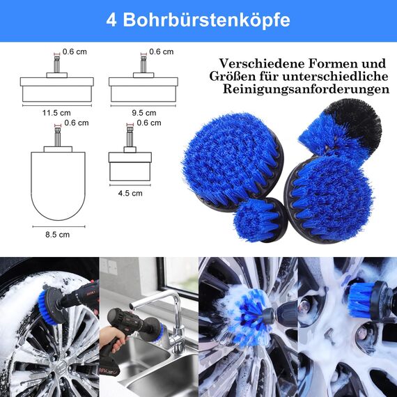 26 teiliges Auto reinigungsset,Auto Waschen Pflegebürsten Set Innenraum Pflegeset, Auto Reinigungsset Windschutzscheiben Reinigungswerkzeug, professionelles Autopflegeset waschbürsten Set für Innen