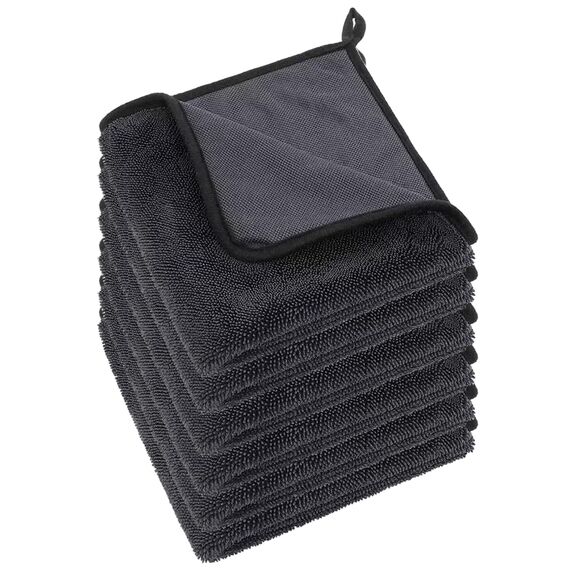 VAIYNWOM 6 Stück Mikrofasertücher Autopflege Set, Premium Autoreinigung Poliertuch Trockentücher, Fusselfreie Reinigung Auto Motorrad, Haushalt, Camping (40 x 30 cm)