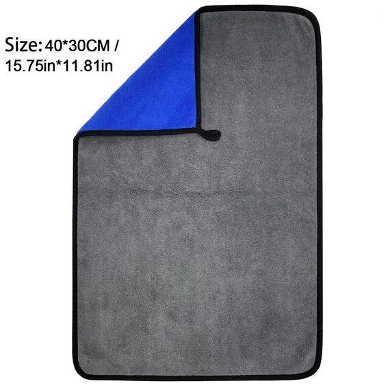 VAIYNWOM 3er Mikrofasertücher & 2 Stück Waschhandschuh Autopflege Set, Microfasertücher 600GSM Super Weich Trockentücher Mikrofaser Handtuch zum Autoreinigung, Trocknen und Polierenlau