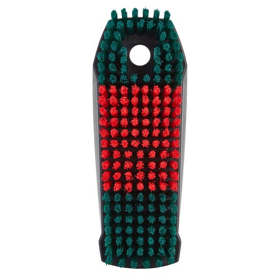 Vikan Nagelbürste hart, kräftige Handwaschbürste für Handwerk und Werkstätten, max. 100°C,115x45 mm, Schwarz, Rot, Grün