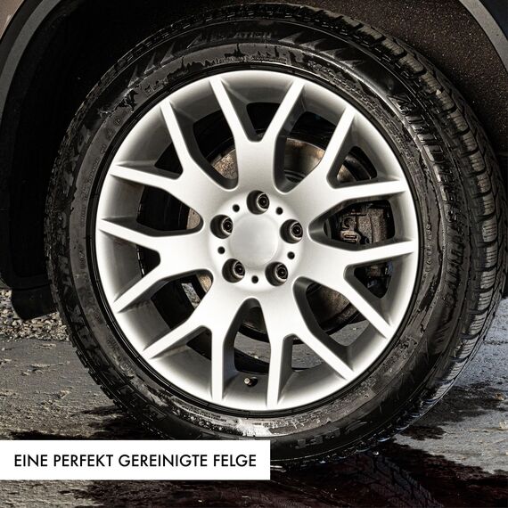 GENTLEMONKEYS Profi Felgenreiniger (1000ml) • Stahl- & Alufelgen Reiniger mit Farbumschlag & Hafteffekt • Säurefrei & pH-neutral • Felgenspray wirkt sofort, reinigt Auto & Motorrad in Minuten