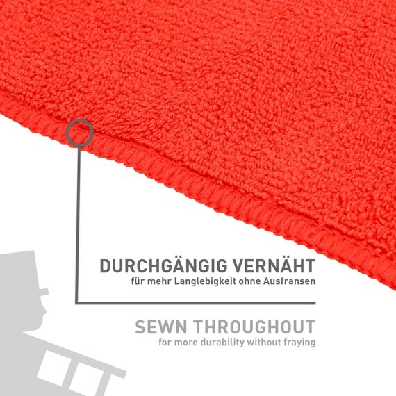 NIGRIN Mikrofaser-Tuch Glas, schlierenfreie und streifenfreie Reinigung von Autoscheiben, Spiegeln und Fenstern, garantiert fusselfrei, Auto Microfasertuch Autopflege, 40x40 cm (Packung mit 2)