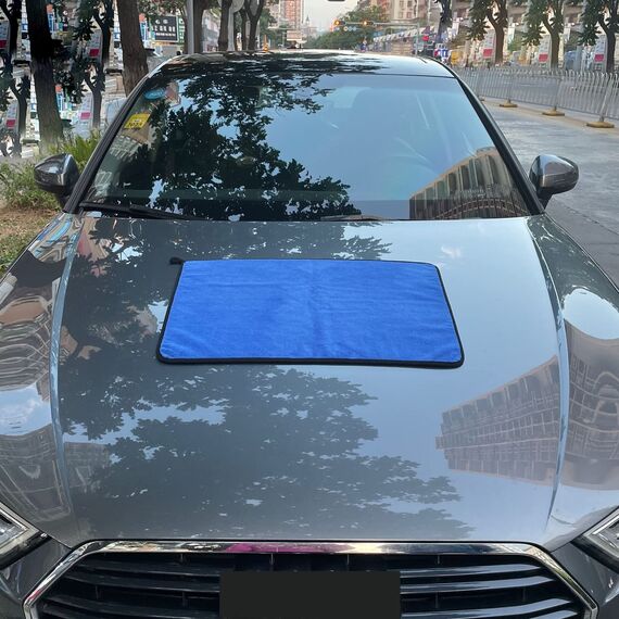 VAIYNWOM 2er Set Mikrofasertücher Autopflege, 60x40cm Microfasertücher 800GSM Super Weich Trockentücher Mikrofaser Handtuch zum Autoreinigung, Trocknen und Polieren, Blau