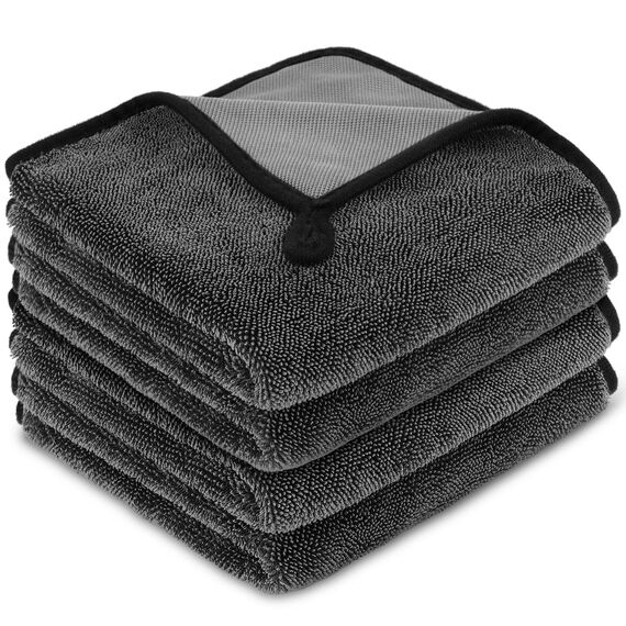 URAQT Shiny Trockentuch, 4 Stück Fast Dry Trockentuch für Die Dusche Auto Trockentuc Mikrofasertücher Shiny Bath Extrem Saugfähig Duschkabinen Tuch für Duschkabinen Auto Und Motorrad Pflege 40x40cm