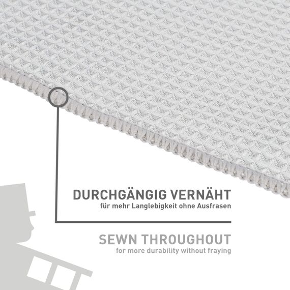 NIGRIN Mikrofaser-Tuch Polster, zur vereinfachten Reinigung der Sitzpolster, Waffeltuch, arbeitet tief in der Textilstruktur, fusselfrei, Auto Microfasertuch Autopflege, 40x40 cm (Packung mit 2)