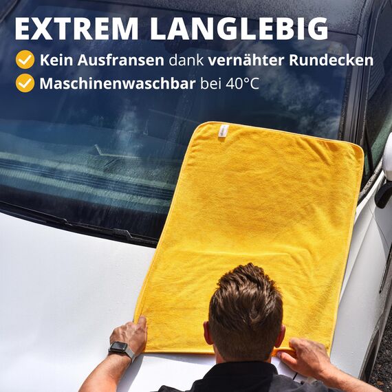 LICARGO® Auto Trockentuch XXL 90x60cm - super saugstark, schonend weich & fusselfrei - extra großes Mikrofasertuch Tuch zum Trocknen, Auto Handtuch - Premium Trockentuch groß 90x60cm