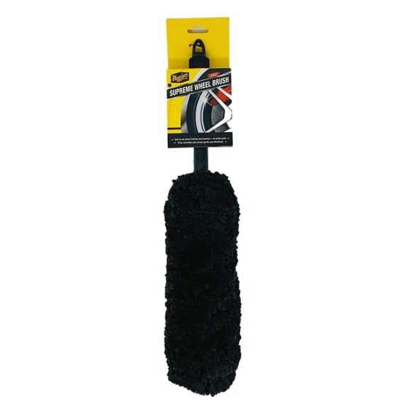 Meguiar's Supreme Wheel Brush Medium - Felgenbürste - Sichere Felgenreinigung, Dichter Mikrofaserflor, Abgewinkelter Schaft, X1902EU