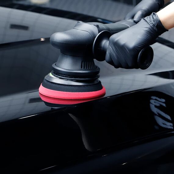SPTA 150mm Polierpad Hex-Logic Wachs Schwämme Auto Polierschwamm Polieren Pad Polierschaum Set für Exzenter Poliermaschine Schleifmaschine, Schwarz, Gelb, Orange, Gelb