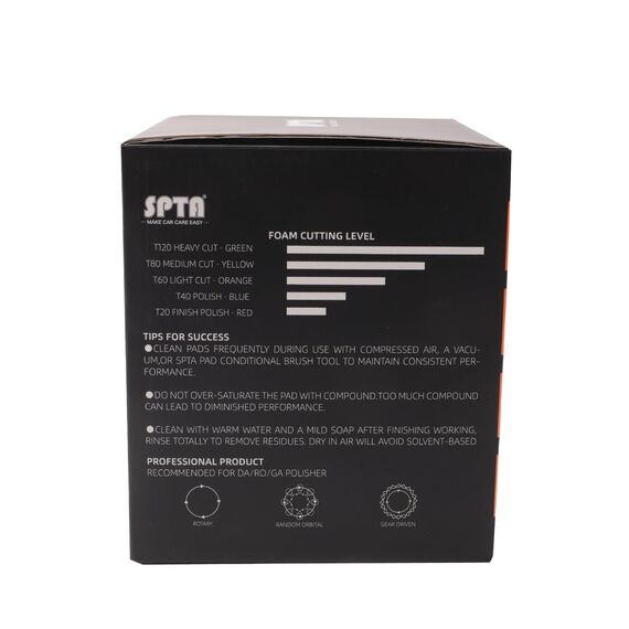 SPTA 75mm Polierpad Hex-Logic Polierschwämme Wachs Schwämme Auto Polierschwamm Polierpad Polieren Pad Schwamm Polierschaum Set für Exzenter Poliermaschine Schleifmaschine