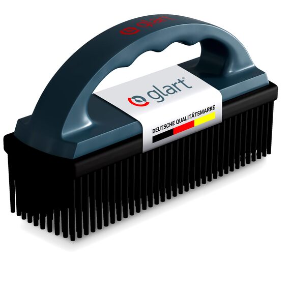 Glart 45THB Premium Hundebürste Tierhaarbürste, entfernt Tierhaare und Schmutz von allen Auto Sitzen, Polstern, Teppichen, Anthrazit/schwarz
