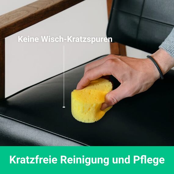 Emma Grün® Universell Schwamm 8er Set [5X Pflegeschwamm Weich + 3X Putzschwamm Rau] - Saugstark & Effektiv - Autoschwamm lackschonend - Handpolierschwamm Auto - Insektenschwamm Auto Reinigungsschwamm