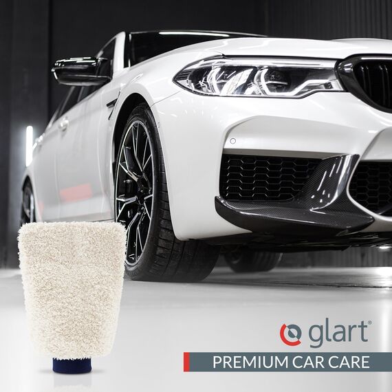 Glart 44WH3 Mikrofaser Auto Waschhandschuh 3er Set – Autowaschhandschuh für Autopflege, Handwäsche, Felgen, Fenster, Motorrad – saugstark, fusselfrei, kratzfrei – mit Gummibündchen, weich, flauschig
