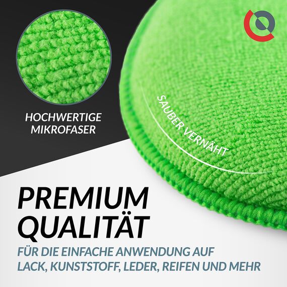 ✅ Glart 43PP Mikrofaser Auto Handpolierschwamm 3er Set, 130x25 mm, Wax Applikator Pad für Wachse, Polituren, Lackreiniger, Autopolitur, Lackversiegelung, statt Poliermaschine mit Polierschwamm