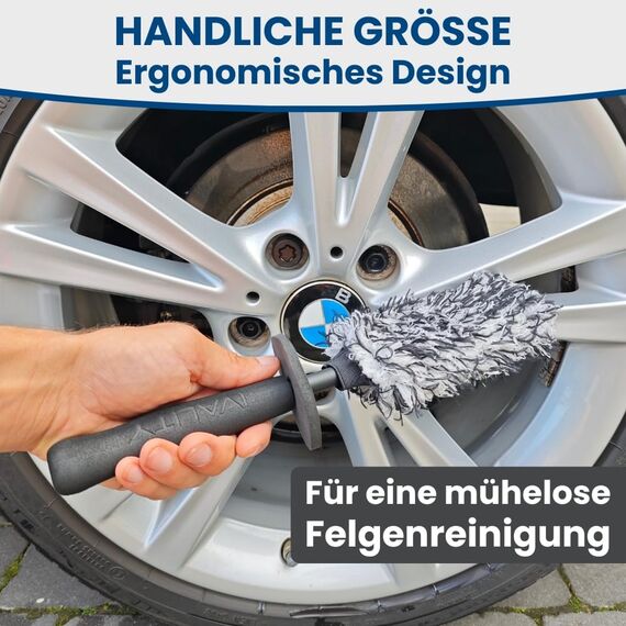 Ivality® Mikrofaser Felgenbürste Ultra dünn- Standard 36 cm - Für eine schonende Reinigung - Ideal für hochwertige Felgen – Felgenreiniger Microfaser Felgenbürste Alufelgen Auto Felgen Bürste