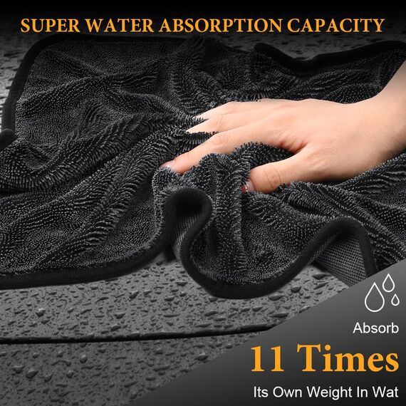 URAQT Shiny Trockentuch, 2 Stück Fast Dry Trockentuch für Die Dusche Auto Trockentuc Mikrofasertücher Shiny Bath Extrem Saugfähig Duschkabinen Tuch für Duschkabinen Auto Und Motorrad Pflege 40x40cm