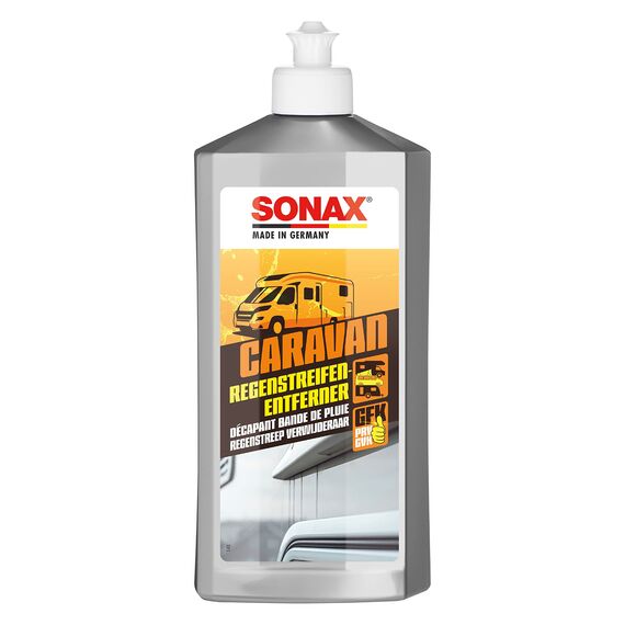 SONAX CARAVAN RegenstreifenEntferner (500 ml) schleifmittelhaltiger Intensivreiniger für Lack und GfK | Art-Nr. 07182000