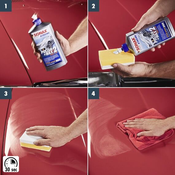 SONAX XTREME Polish+Wax 2 Hybrid NPT (500 ml) schonende Politur mit mittlerer Wirkung für regelmäßig gepflegte Lacke | Art-Nr. 02072000