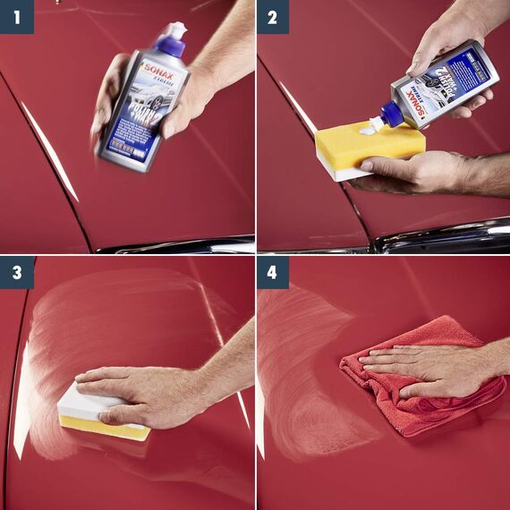 SONAX XTREME Polish+Wax 2 Hybrid NPT (250 ml) schonende Politur mit mittlerer Wirkung für regelmäßig gepflegte Lacke | Art-Nr. 02071000
