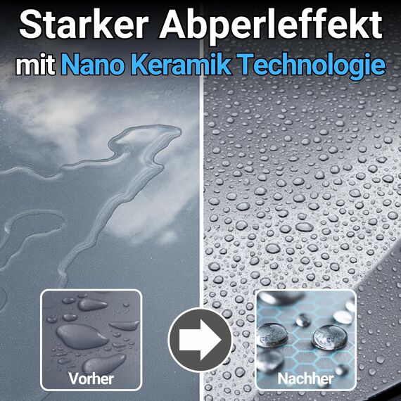 IVALITY Ceramic Versiegelung Auto 750ml mit Abperleffekt – Inkl. 2 Mikrofasertücher, Schützt den Lack und verstärkt die Farbtiefe, Keramikversiegelung, Felgen & Lackversiegelung Auto Spray