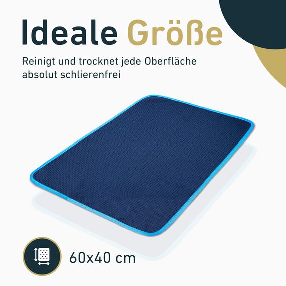 Aurum-Performance® Saugstarkes Waffeltuch für Autoscheiben und Fenstertuch - 100% Fusselfrei und absolut streifenfreie Scheibenreinigung (2er Set, 60x40cm)