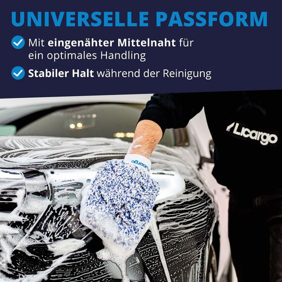 LICARGO® Auto Trockentuch XXL 90x60cm - Autowaschhandschuh aus ultraweicher Mikrofaser