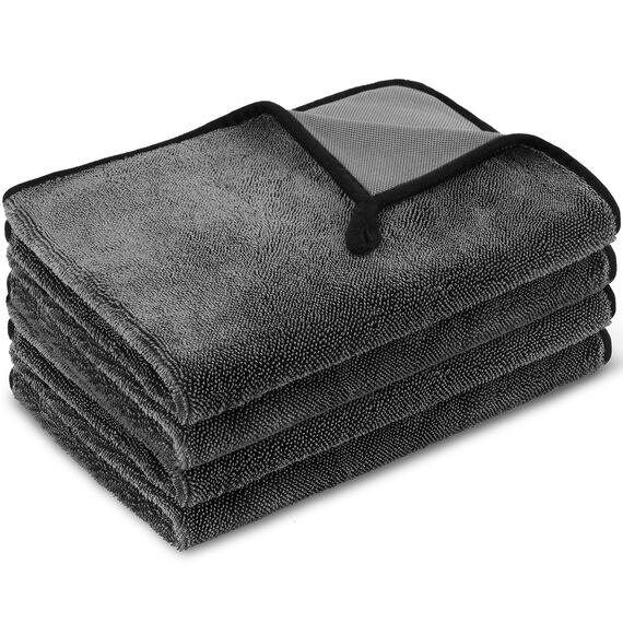 URAQT Shiny Trockentuch, 4 Stück Fast Dry Trockentuch für Die Dusche Auto Trockentuc Mikrofasertücher Shiny Bath Extrem Saugfähig Duschkabinen Tuch für Duschkabinen Auto Und Motorrad Pflege 60x40cm