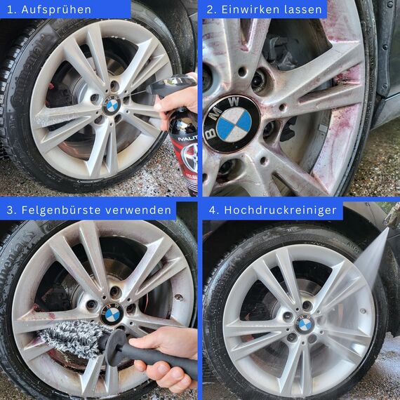 Ivality® Ultra dünne Mikrofaser Felgenbürste Standard & Felgenreiniger – Für eine effektive & schonende Felgenreinigung - Auto Felgenreiniger – Microfaser Felgenbürste – Alufelgen Reiniger