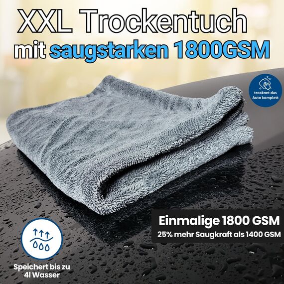 Ivality 7-in-1 Keramik Auto Sparbundle mit Ultra Dünner Felgenbürste, Effektivem Felgenreiniger, 3-in-1 Waschhandschuh und 1800GSM 50x80 Auto Trockentuch Für Lack, Felgen, Glas und Außenpflege