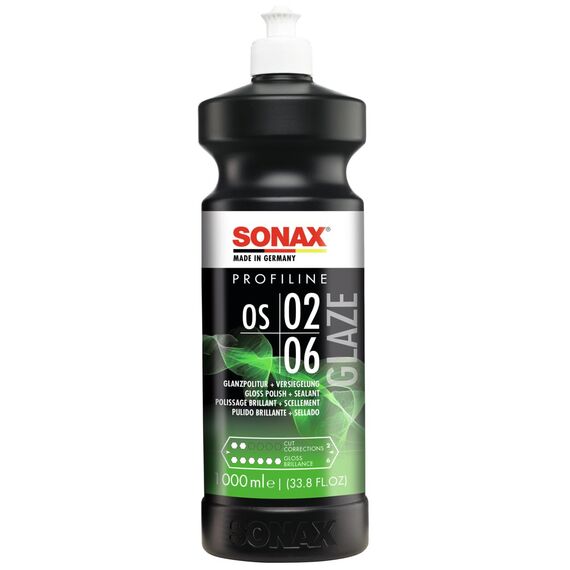 SONAX PROFILINE OS 02-06 (1 Liter) milde All-in-one-Politur mit Schnellversiegelung für Hand- und Maschinenanwendung | Art-Nr. 02473000