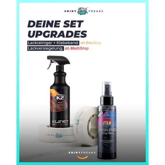 Politurset: Rupes Politur Set + Royal Pads Premium Polierpads + Dr. Wack Lackversiegelung + Zubehör - Auto Politur | 13-teilig