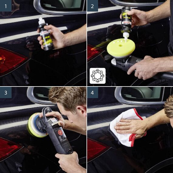 SONAX PROFILINE EX 04-06 (1 Liter) bringt optimale Kratzerentfernung, beeindruckenden Tiefenglanz und nie dagewesene Farbauffrischung | Art-Nr. 02423000