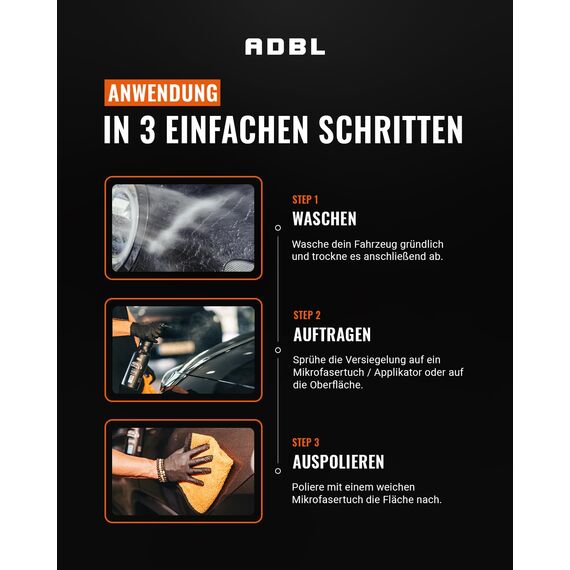 ADBL Synthetic Spray Wax (1L) Premium Sprühversiegelung Quick Detailer - Sprühwachs Versiegelung mit Abperl-Effekt - Auto Detailer, Lackversiegelung, Wachs, Lackreiniger, Schnellversiegelung