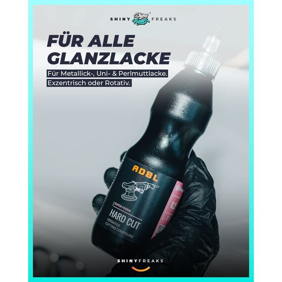 Politurset: ADBL Soft Lackpolitur + Royal Pads Polierpads + Zubehör - Auto Lack Politur, Kratzer entfernen, Aufbereitung | 7-teilig
