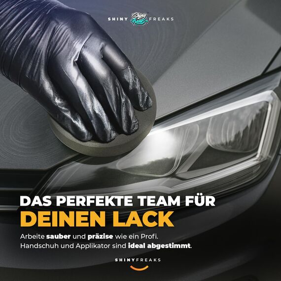Koch Chemie Shine Speed Polish (500 ml) Lackpolitur + chemicalworkz Hand Wachs Applikator + ShinyFreaks Ultra Soft Mikrofasertuch – Hochglanz-Finish & Lackschutz – Auto Politur & Pflege Set