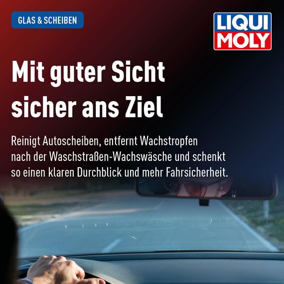 LIQUI MOLY Silikon- & Wachsentferner, Art.-Nr. 1555 I 250 ml reinigender Silikonentferner flüssig für Glas-, Lack- & Chromteile I Schlierenfreie Sicht und mehr Sicherheit I Silikonreiniger