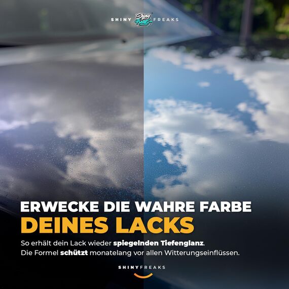 Koch Chemie Shine Speed Polish (500 ml) Lackpolitur + chemicalworkz Hand Wachs Applikator + ShinyFreaks Ultra Soft Mikrofasertuch – Hochglanz-Finish & Lackschutz – Auto Politur & Pflege Set