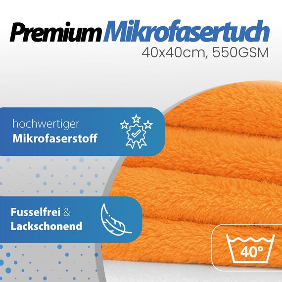 Detailmate Wachs Set: Soft99 Extreme Gloss Wax The Kiwami Light, Carnauba Autowachs Lackversiegelung mit Schwamm, 200g, orange baby Poliertuch ultra flauschiges Mikrofaser Poliertuch 550 GSM