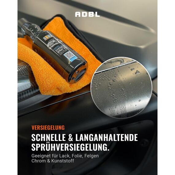 ADBL Synthetic Spray Wax (1L) Premium Sprühversiegelung Quick Detailer - Sprühwachs Versiegelung mit Abperl-Effekt - Auto Detailer, Lackversiegelung, Wachs, Lackreiniger, Schnellversiegelung