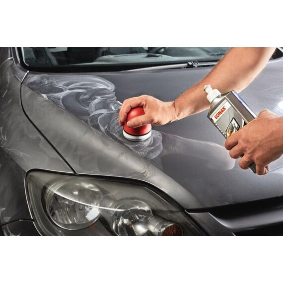SONAX Polish+Wax Color silber/grau (500 ml) Politur mit grauen Farbpigmenten und Wachsanteilen | Art-Nr. 02963000