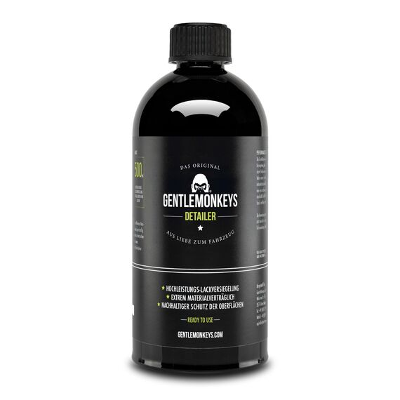 GENTLEMONKEYS Detailer Auto Refill (500ml) • Lackversiegelung Nachfüllflasche • Sprüh-Versiegelung • Sprühversiegelung für Glanz & Schutz • Made in Germany • Für alle Lacke geeignet