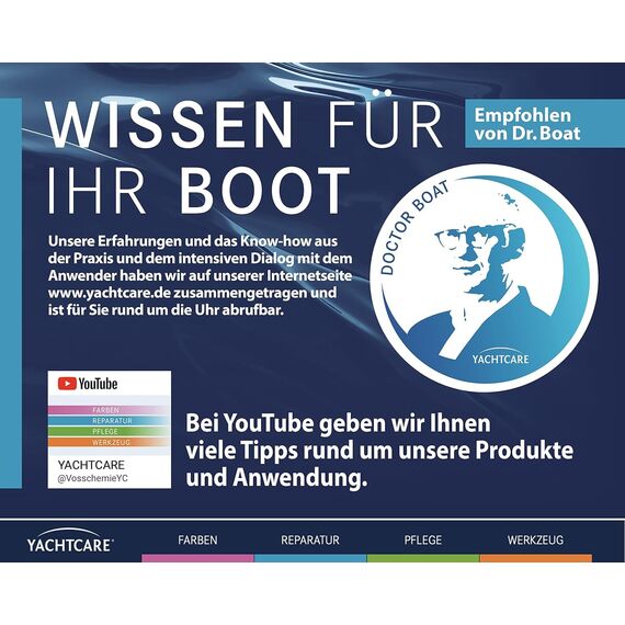 Yachtcare GFK Politur Refinish Premium Gloss | 500 ml | Hochglanz Politur für Boot Caravan Auto Wohnmobil