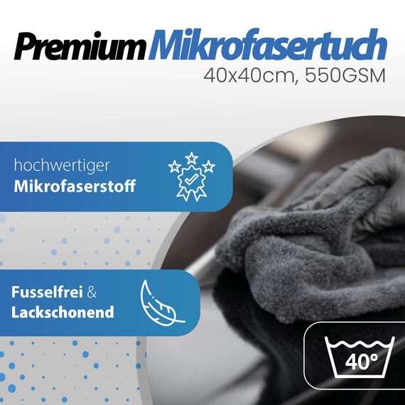 Soft99 Auto Versiegelung Set für dunkle Lacke - Dark & Black Wax Auto Hartwachs, für schwarze/dunkle Autolacke 300 g + Handpolierschwamm Applikator + Mikrofaser Poliertuch 550GSM 40x40cm