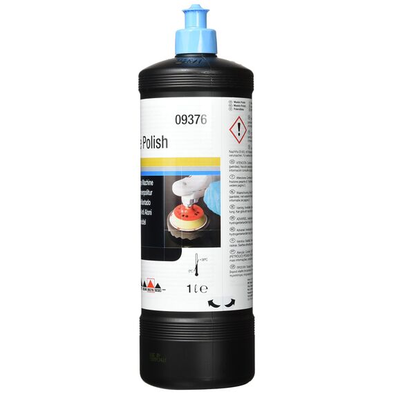 3M Perfect-it Hochglanz-Maschinenpolitur, 09376, Lackpolitur, Silikonfrei, Wachsfrei, Zum Entfernen von Wirbelspuren und anderen kleineren Oberflächendefekten im Lack, Hochglanz-Finish, 1 Ltr.