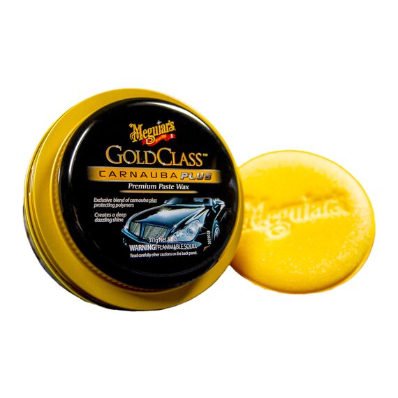 Meguiar's Gold Class Carnauba Plus Premium Paste Wax 311g – Langanhaltende Carnauba-Polymer-Mischung für tiefen Glanz und reflektierende Oberfläche, sicher für Klarlack und glänzende Lackierungen