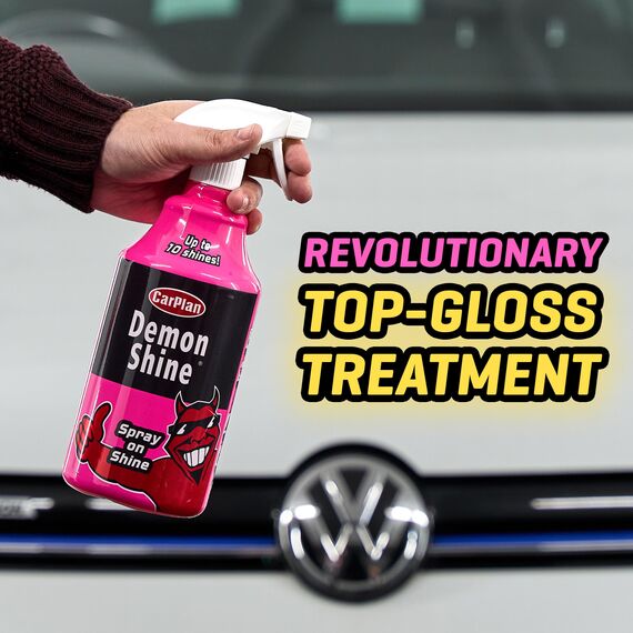 CarPlan Demon Shine Glanzspray für Auto & Motorrad – Sofortiger Hochglanz ohne Polieren – Handsprühflasche – 1 Liter