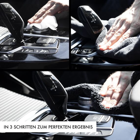 GENTLEMONKEYS Detailer Auto (500ml) + 45er Set Nasstücher • Lackversiegelung Auto, Motorrad & Fahrrad • Inklusive Pflege- & Reinigungstücher für Innen & Außen