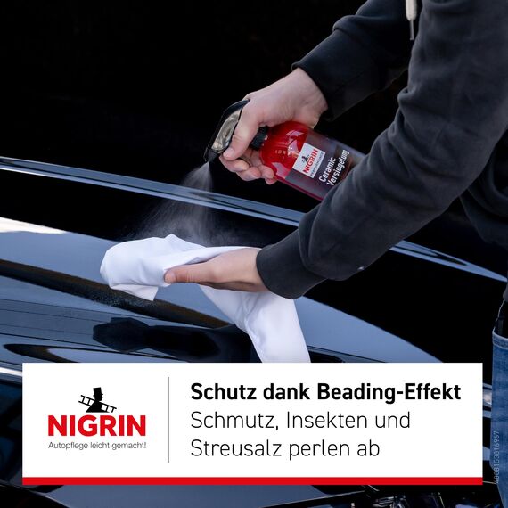NIGRIN Performance Ceramic Versiegelung, intensive Leuchtkraft, Hochglanzeffekte, mit Abperleffekt, 750ml, rot